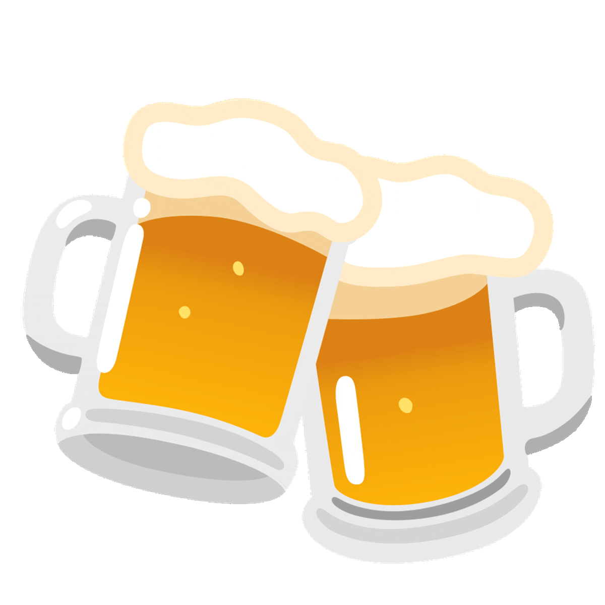 Clinking beer