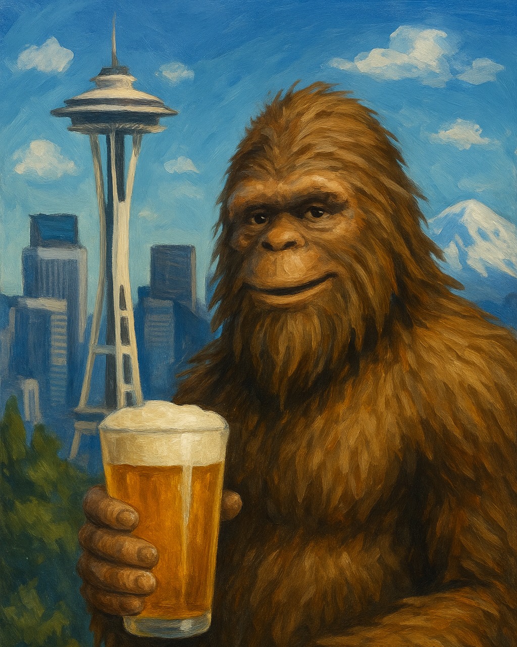 Bigfoot with beer